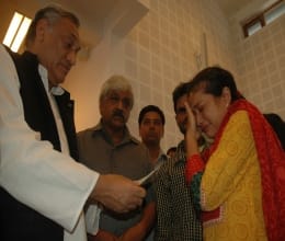 Chief Minister distributed checks to disaster victims
