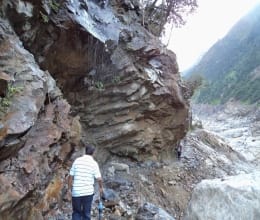Badrinath highway was tons of debris