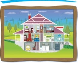 made hotel on the house map