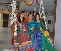 women enjoy teej in Dun