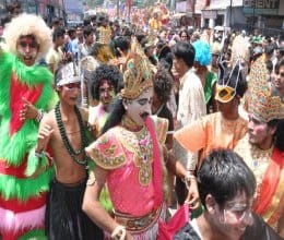color of faith Shiva procession