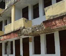 wreckage in lal bahadur shashtri hostel in lu