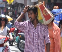 Seeing the police hide polythene