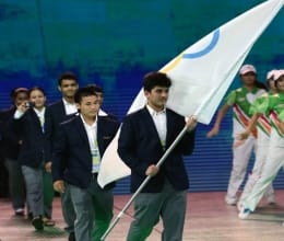samarjeet flies trycolour in china