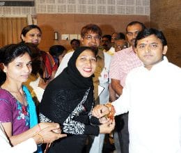 muslim women celebrate rakhi with akhilesh yadav