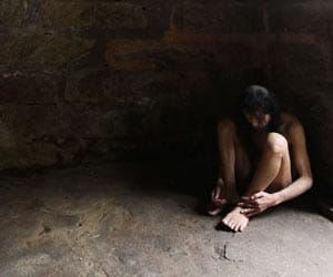 Chinese man caged in tiny stone cell