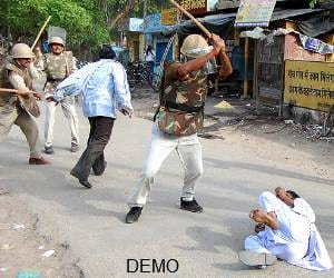 pradhans badly beaten in lucknow