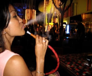 child enjoying in hukkah bar