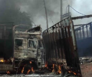 See rural raging beef truck, burned 20 vehicles