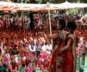 people enjoyed haritaalika teez festival