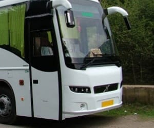 fire in volvo bus in roorkee.