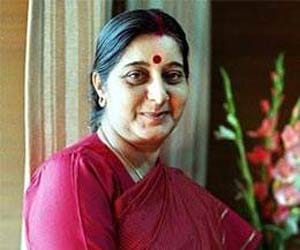 sushma swaraj released harshavardhan's book 