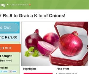 website is selling nine kg onion