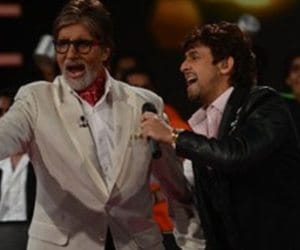 amitabh bachchan dance with sonu nigam in kbc