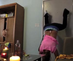 girl catches fire