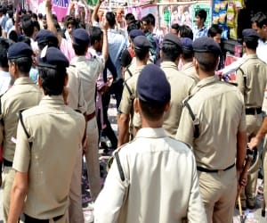 police action against student of uttarkashi college
