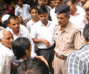 Kuntiya Prostests outside VC's office