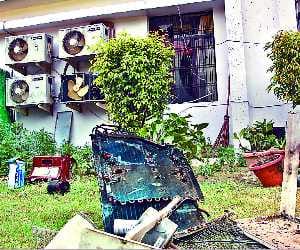ac blast in sbi lucknow university