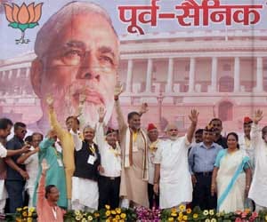 ex servicemen rally in rewari and narendra modi 