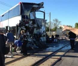 Train smashed into the car, mother-son's death