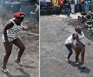Woman takes off panties and starts dancing at funeral