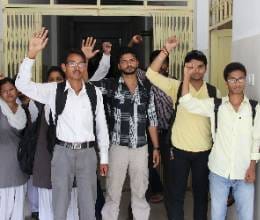 Students stood in opposition to the promotion policy
