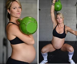 Weightlifting mother