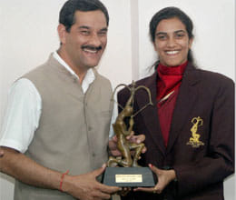 PV Sindhu receives Arjuna award