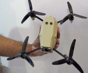 nano drons showcase in new delhi at security expo