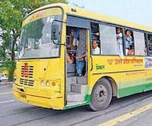 up roadways buses taking shortcut