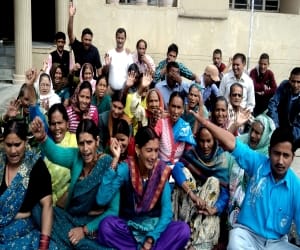villagers were on protest for rehabilitation