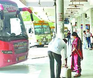 enjoy shoping on bus station