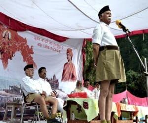 mohan bhagwat taught volunteers serve lesson