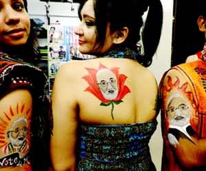 brand modi all over in gujrat in navratri