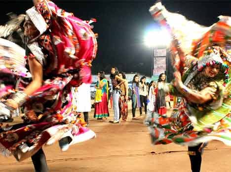 love zihad impact garba pandal in indoor.