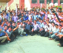Students beat up the driver to donot stop Bus