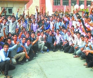 Angry collage students, go for strike 