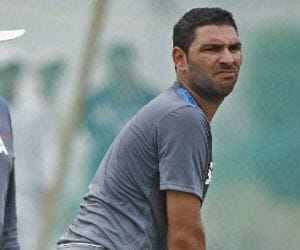 Indian player plays football barefoot during training session