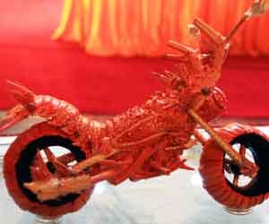 A Motorcycle Made Entirely Of Lobster Shells 