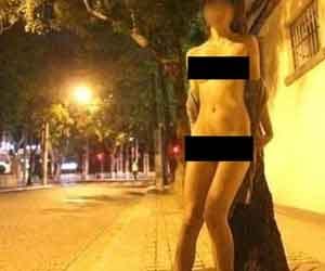 Shanghai Streaker' who keeps stripping off at night 