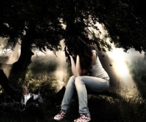 boy left woman in the forest for fear of villain