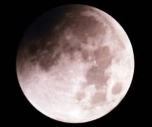 Lunar eclipse in sky