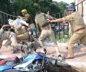 RLD leader's son beaten by the Inspector