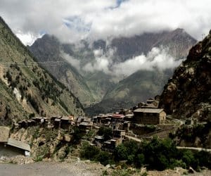 people abandoned dwellings of the outskirts village