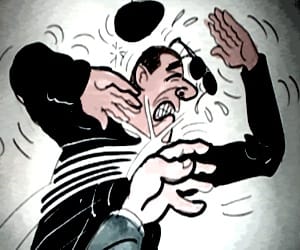 Slapping by Policeman on Wearing Nikar
