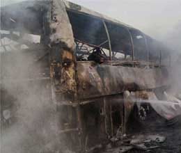 Chemical-laden truck fire