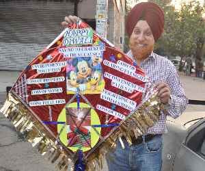 Kite was the message of safe Diwali