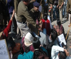 64 arrested going to cm vijay bhuguna home