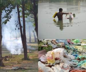 oxygen level decreases in gomti river.