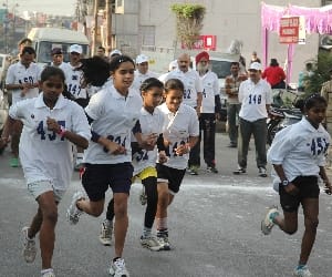 Sarvjit & puja won the 100 meter race 